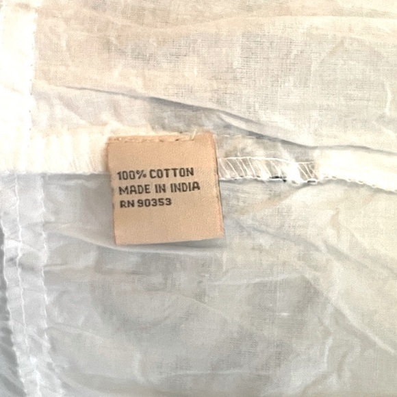 White 100% Cotton Embroidered Flutter Sleeveless Tiered Boho Maxi Dress - Picture 12 of 13